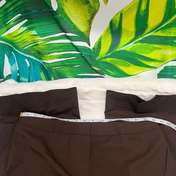 Lafayette 148 Brown Sz 10 Pleated Wool Blend Ankle Length Office Slacks - Picture 4 of 12